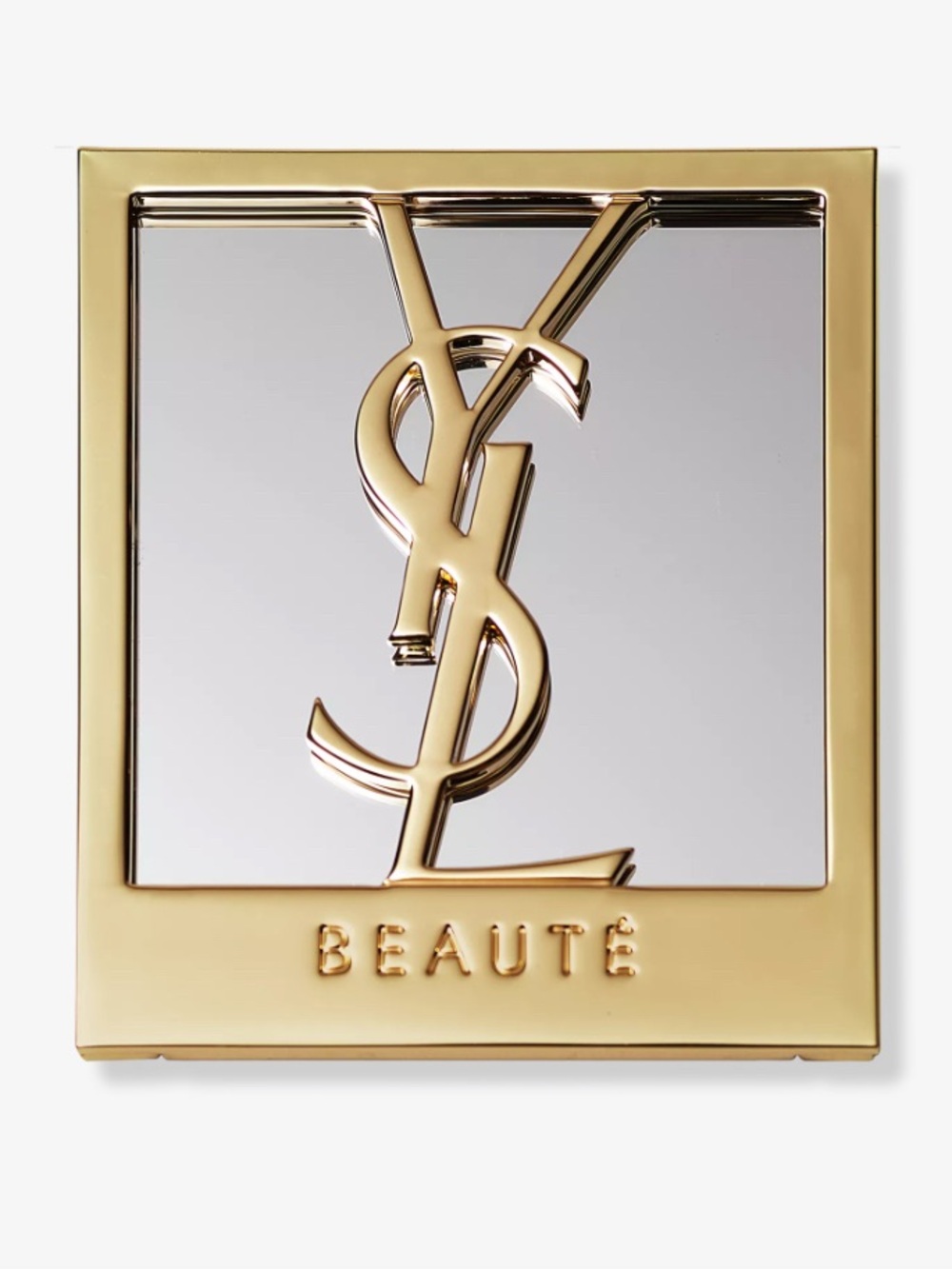 Yves Saint Laurent Beaute Authentic Gold Logo Compact Mirror Limited Edition